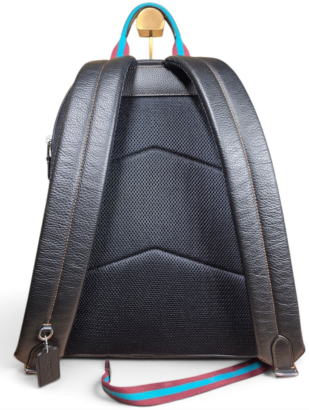 Coach West Houndstooth Print Backpack w/ Leather Trim CJ514 (Retail $550) - Picture 11 of 16